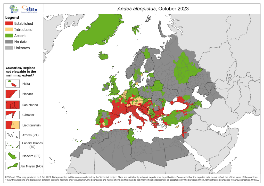Verbreitung Asiatische Tigermücke Europa